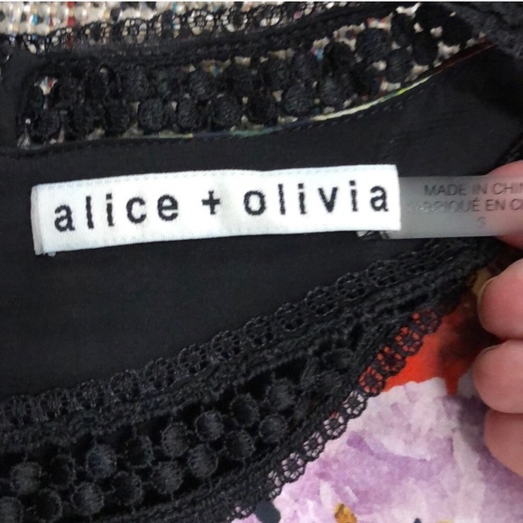 alice + olivia Rapunzel lace trim floral dress - Picture 2 of 8